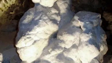 Vnitřek jeskyně s hrubými vápencovými útvary na Turoldu.